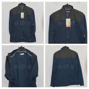NWT Orvis Men bonded mesh fleece full zip jacket in blue